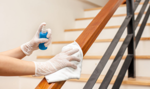 cleaning wood stairs 