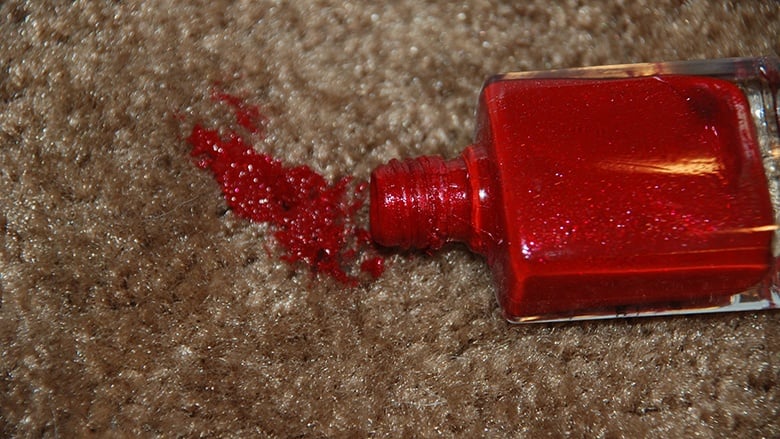 How to remove nail polish from the carpet?simple tips